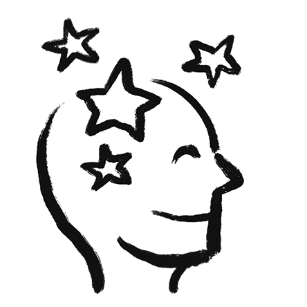 A hand-drawn icon representing inspiration