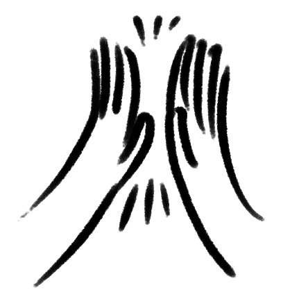 A hand-drawn icon of two hands doing a high five, representing finding your tribe